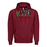 Burgundy christmas love boots Zipper Hoodie - RanaPortraitStore