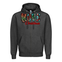 Charcoal Heather christmas love boots Zipper Hoodie - RanaPortraitStore