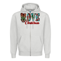 Dove Grey christmas love boots Zipper Hoodie - RanaPortraitStore