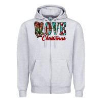 Heather Grey christmas love boots Zipper Hoodie - RanaPortraitStore