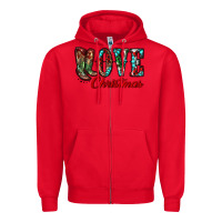 Red christmas love boots Zipper Hoodie - RanaPortraitStore