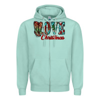 Seafoam christmas love boots Zipper Hoodie - RanaPortraitStore