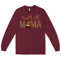 Burgundy football mama Long Sleeve Tee - texasbilliewilder