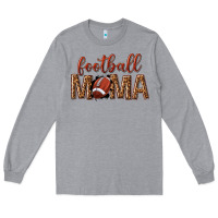 Heather Grey football mama Long Sleeve Tee - texasbilliewilder