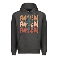 Charcoal Heather amen Premium Hoodie - MaliasSmallBusiness