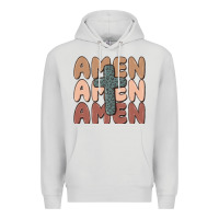Dove Grey amen Premium Hoodie - MaliasSmallBusiness