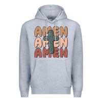 Heather Grey amen Premium Hoodie - MaliasSmallBusiness