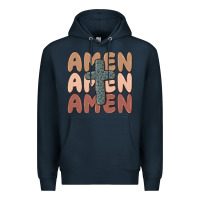 Navy amen Premium Hoodie - MaliasSmallBusiness