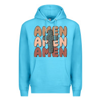Ocean Blue amen Premium Hoodie - MaliasSmallBusiness