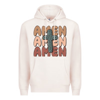 Pale Pink amen Premium Hoodie - MaliasSmallBusiness