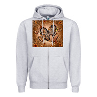 Heather Grey melanin hearts Zipper Hoodie - Zillion Design Studio