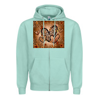 Seafoam melanin hearts Zipper Hoodie - Zillion Design Studio