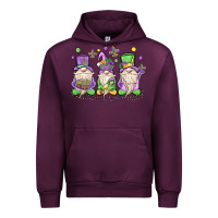 Mauve Wine mardi gras gnomes Urban Hoodie - MaliasSmallBusiness