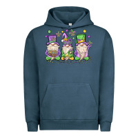 Pigment Midnight Navy mardi gras gnomes Urban Hoodie - MaliasSmallBusiness