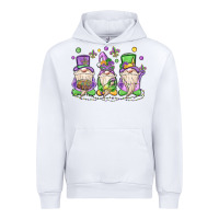 White mardi gras gnomes Urban Hoodie - MaliasSmallBusiness