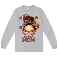 Moon Dust football messy bun mom Long Sleeve Tee - texasbilliewilder
