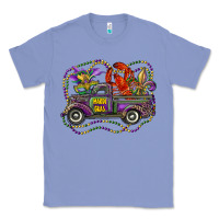 Colony Blue mardi gras truck with mask fleur de lis and crawfish Classic Tee - RanaPortraitStore