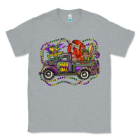 Heather Grey mardi gras truck with mask fleur de lis and crawfish Classic Tee - RanaPortraitStore