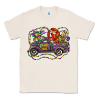 Natural mardi gras truck with mask fleur de lis and crawfish Classic Tee - RanaPortraitStore
