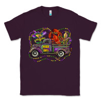 Plum mardi gras truck with mask fleur de lis and crawfish Classic Tee - RanaPortraitStore