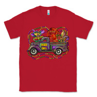 Red mardi gras truck with mask fleur de lis and crawfish Classic Tee - RanaPortraitStore