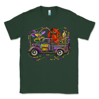 Sports Green mardi gras truck with mask fleur de lis and crawfish Classic Tee - RanaPortraitStore