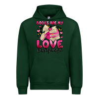Forest Green books are my love language Urban Hoodie - MaliasSmallBusiness
