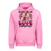 Fuchsia Pink books are my love language Urban Hoodie - MaliasSmallBusiness