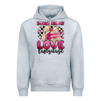 Heather Grey books are my love language Urban Hoodie - MaliasSmallBusiness