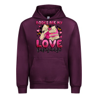 Mauve Wine books are my love language Urban Hoodie - MaliasSmallBusiness