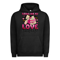Pigment Black books are my love language Urban Hoodie - MaliasSmallBusiness