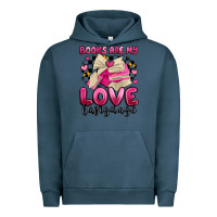 Pigment Midnight Navy books are my love language Urban Hoodie - MaliasSmallBusiness