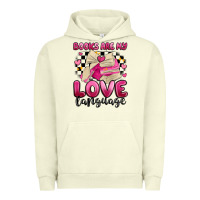 Pigment Pistachio books are my love language Urban Hoodie - MaliasSmallBusiness