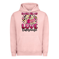 Pigment Salmon books are my love language Urban Hoodie - MaliasSmallBusiness