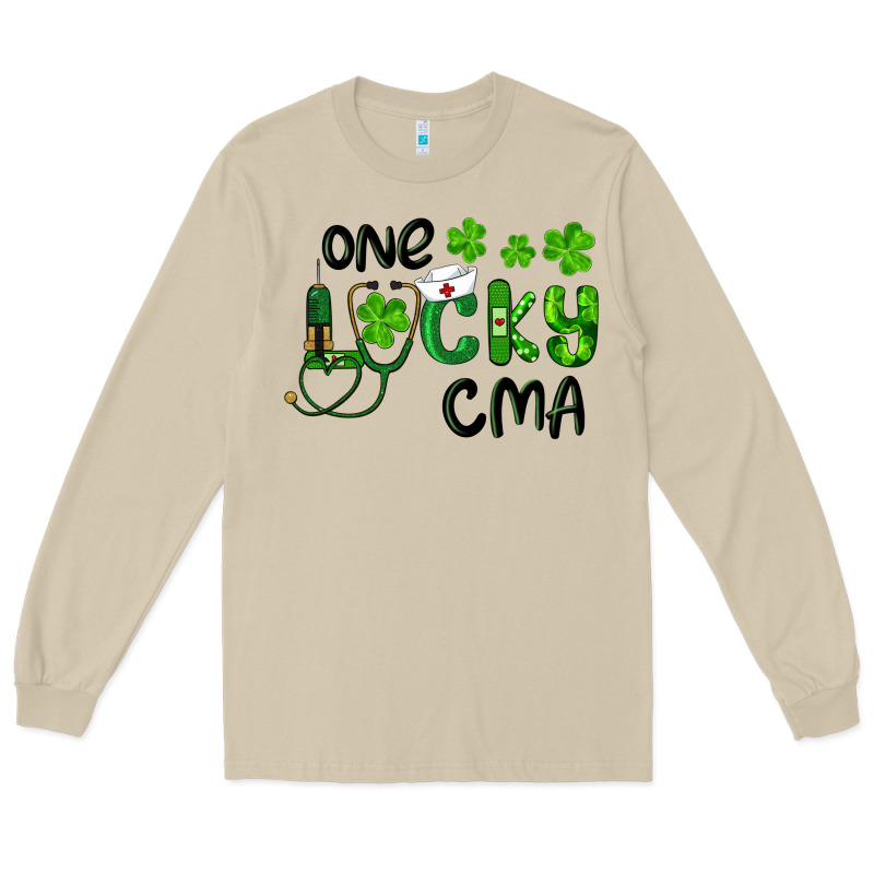 One Lucky Certified Medical Assistant Cma Long Sleeve Tee by RanaPortraitStore | Teevron