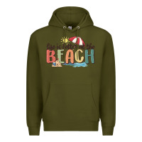 Army Green life is better at the beach Premium Hoodie - MaliasSmallBusiness