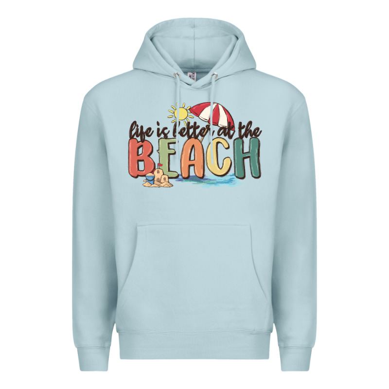 Life Is Better At The Beach Premium Hoodie by MaliasSmallBusiness | Teevron