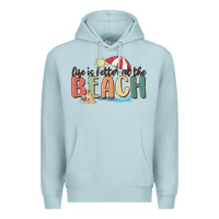 Blue Mist life is better at the beach Premium Hoodie - MaliasSmallBusiness