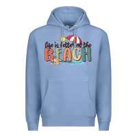 Colony Blue life is better at the beach Premium Hoodie - MaliasSmallBusiness