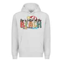 Dove Grey life is better at the beach Premium Hoodie - MaliasSmallBusiness