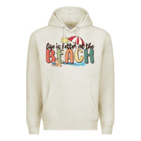 Oatmeal Heather life is better at the beach Premium Hoodie - MaliasSmallBusiness
