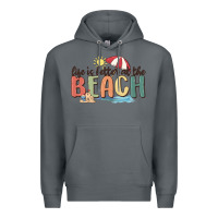 Rock life is better at the beach Premium Hoodie - MaliasSmallBusiness