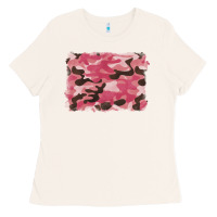Bone pink camouflage background Ladies Tee - BarkalooDesign