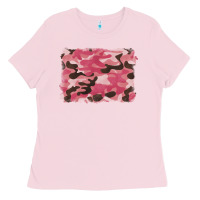 Bubblegum Pink pink camouflage background Ladies Tee - BarkalooDesign