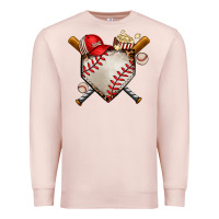 Pale Pink baseball Premium Sweatshirt - AdoDesignShop