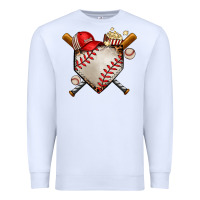 White baseball Premium Sweatshirt - AdoDesignShop