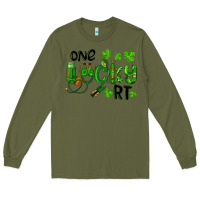 Army Green One Lucky Respiratory Terapist Long Sleeve Tee - RanaPortraitStore