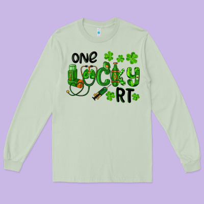 Long Sleeve Tee One Lucky Respiratory Terapist