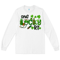 White One Lucky Respiratory Terapist Long Sleeve Tee - RanaPortraitStore