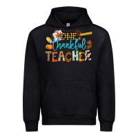 Black One thankful Teacher Urban Hoodie - NancyCooperArtShop